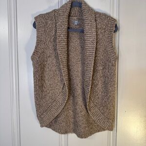 Cozy Brown Sleeveless Sweater Vest